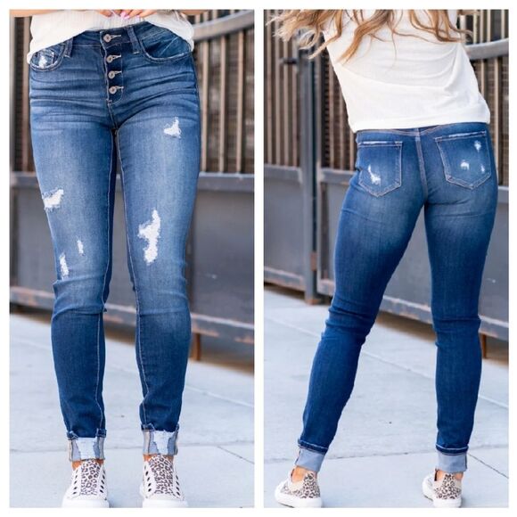 EUC KanCan Presley Rugged Skinny Jeans - Picture 1 of 8